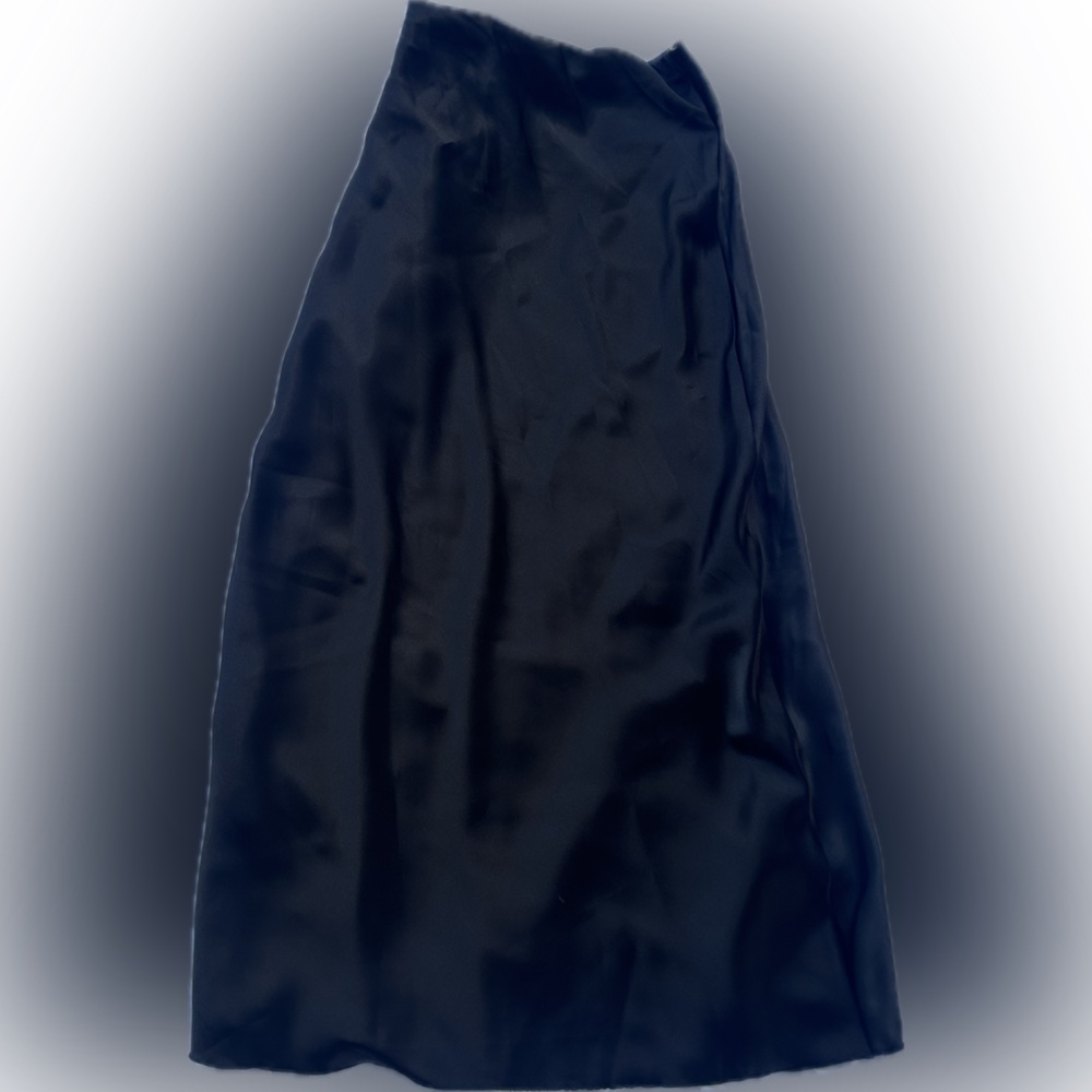 Black Satin Maxi Skirt | Size XS | Like New - Picture 2 of 5